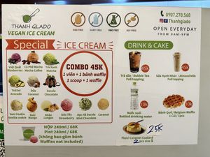 The menu. 100% vegan. 100% delicious  at Thanh Glado in Ho Chi Minh City