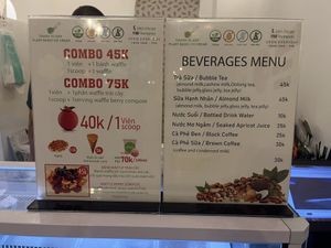 Menu  at Thanh Glado in Ho Chi Minh City