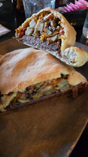 Vegan Royale with Cheese - tasty!! at Cornish Pasty Co in Boulder City