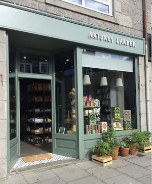 New shop front  at Nature's Larder in Aberdeen