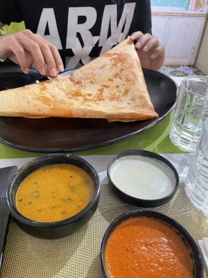 One type of dosa   at Woodlands - Wan Chai in Hong Kong Island