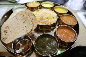 North Indian Thali. at Woodlands - Wan Chai in Hong Kong Island