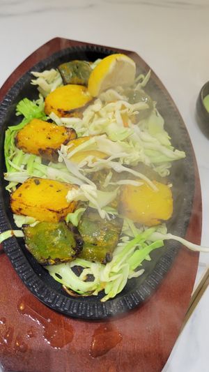 tandoor vegetables, we didn't think this one was worth the price. tasty but small portion at Woodlands - Wan Chai in Hong Kong Island