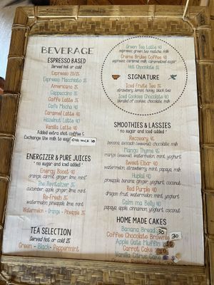 Menu April 2024  at Coffee & Thyme in 