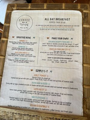 Menu April 2024  at Coffee & Thyme in 