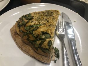 The spinach cheese cake thing   at Paradise Food in Belgrade