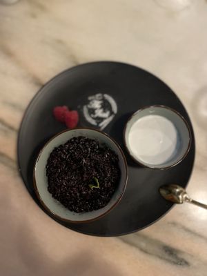 Pandan sticky rice   at Ho Jiak in Haymarket