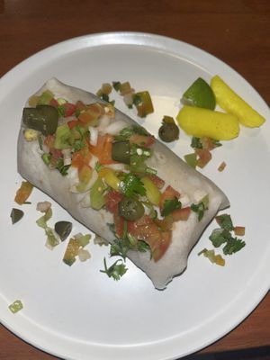 Veganised burrito  at La Casita in Chiang Mai