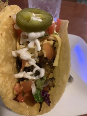 Tea leaf taco  at La Casita in Chiang Mai