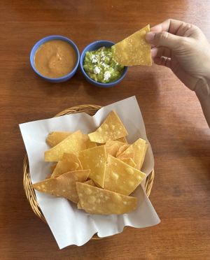 Free Chips with every meal.  at La Casita in Chiang Mai