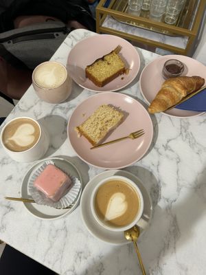 Pastries and drinks  at Boutique Café Annabelle in Vienna