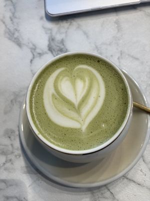 Matcha latte  at Boutique Café Annabelle in Vienna