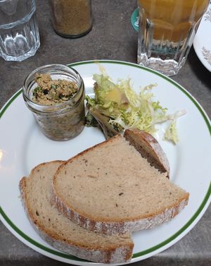 Heavenly smoked tofu dish. at Roesel - beer & food in Prague