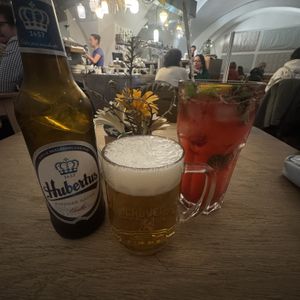 Non Alcoholic Lager and Raspberry Lemonade   at Roesel - beer & food in Prague