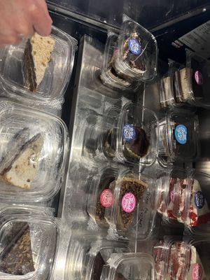 Display case of pies  at Tera V Burger in Vancouver