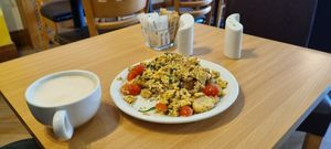 Scrambled tofu on toast at No Meating Place in Rugby