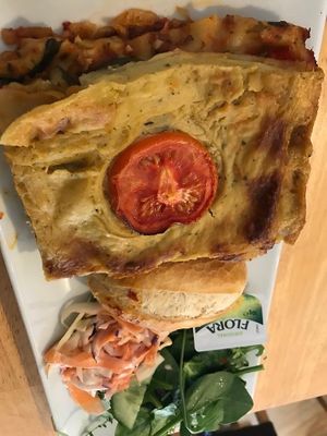 Vegan vegetable lasagna at No Meating Place in Rugby