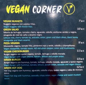 Menu  at Albi in Malaga