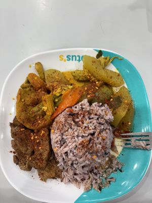 they have a menu where you can choose whatever you want. (maximum of three dishes)  at So Vegan - Charan Sanitwong in Bangkok