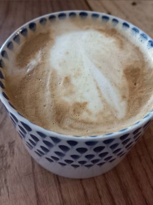 Soya latte at Spinach - Crystal Palace in South East London