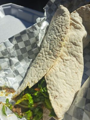 Lentil Wrap at Roots Plant Based Cafe in Byron