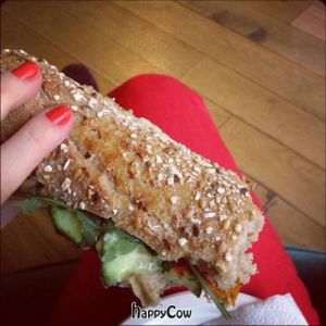 hummus baguette at Sappies in Amsterdam