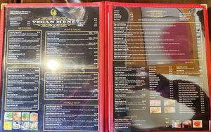 2 pages of vegan items! at Noon Thai Plus Vegan in Englewood