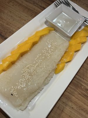 Mango sticky ricee #Veganuary at Noon Thai Plus Vegan in Englewood