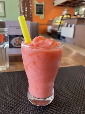 Strawberry lime smoothie, $2.85  at Common Grounds Cafe in Siem Reap