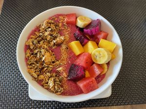 Tropical smoothie bowl, $5.75  at Common Grounds Cafe in Siem Reap