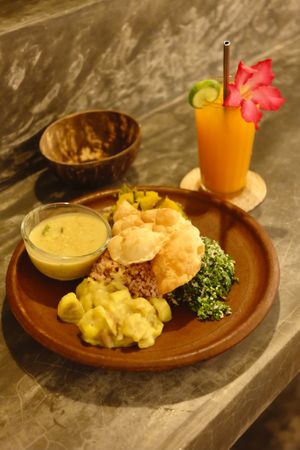 Rice & curry at Hey Mama in Mirissa