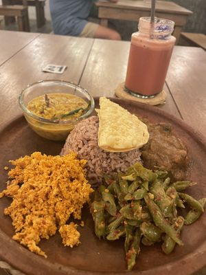 Rice and Curry  at Hey Mama in Mirissa