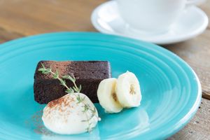 Vegan gateau chocolate at AUWA in Hyogo