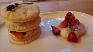 Strawberry Mille Feuille at Mandarava in Newburyport