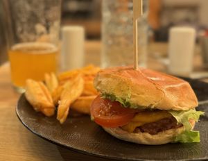 Vegan burgerr  at Well in Town in Orleans