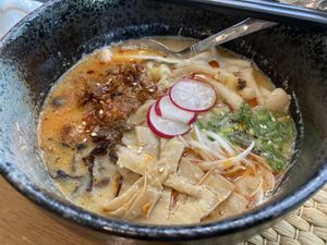 Tan tan noodle  at Na Vayla Paplern-Vegan Restaurant in Bangkok