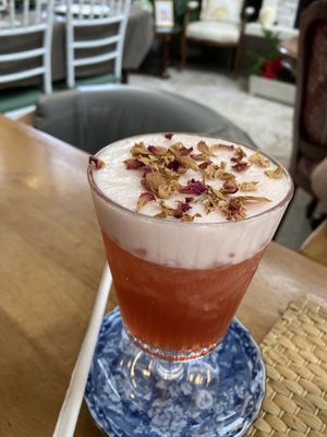 Lychee kombucha  at Na Vayla Paplern-Vegan Restaurant in Bangkok
