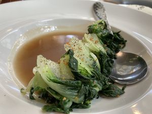 Baby bok choy  at Na Vayla Paplern-Vegan Restaurant in Bangkok