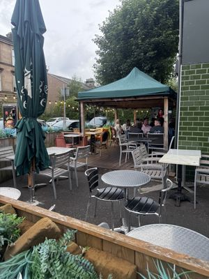 Glasgow sunshine beer garden   at Stag and Thistle in Glasgow