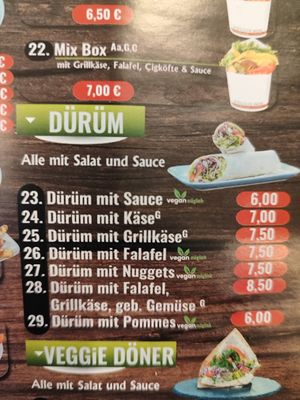 Vegan options at Veggie Haus in Dresden