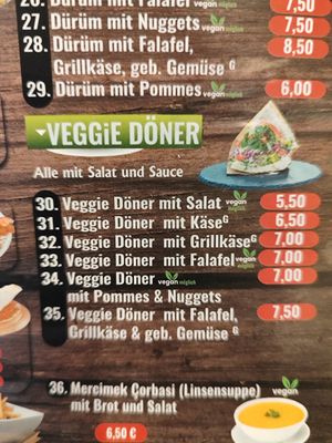 Vegan options at Veggie Haus in Dresden