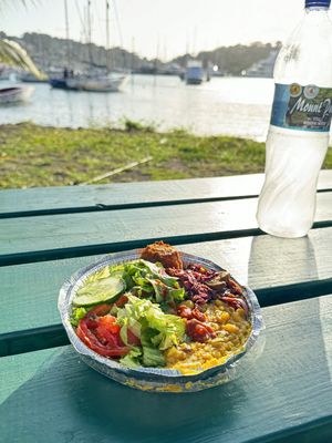 Massive salad bowl   at Vegan Vibes in St Georges