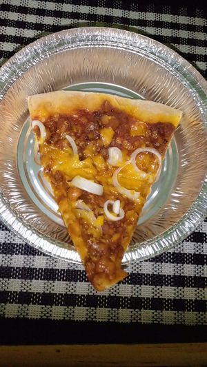 Pizza at Vegan Vibes in St Georges