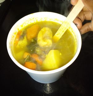 Soup at Vegan Vibes in St Georges