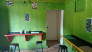 Sitting area inside at Vegan Vibes in St Georges