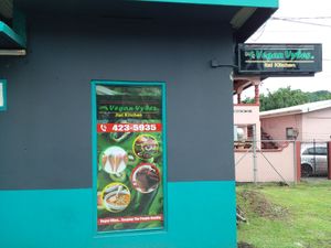 Outside at Vegan Vibes in St Georges