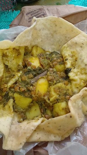 Roti at Vegan Vibes in St Georges