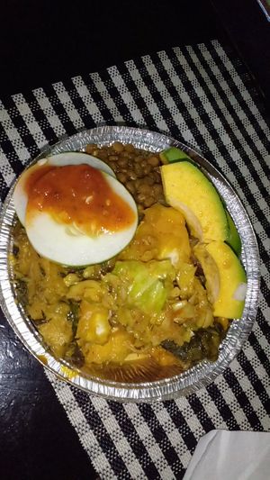 Oil down at Vegan Vibes in St Georges