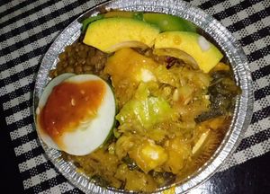 Wednesday meal. Vegan Oil Down. at Vegan Vibes in St Georges