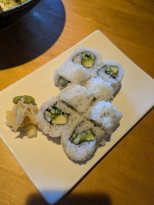 Avocado sushi at Slurping Turtle in Columbus